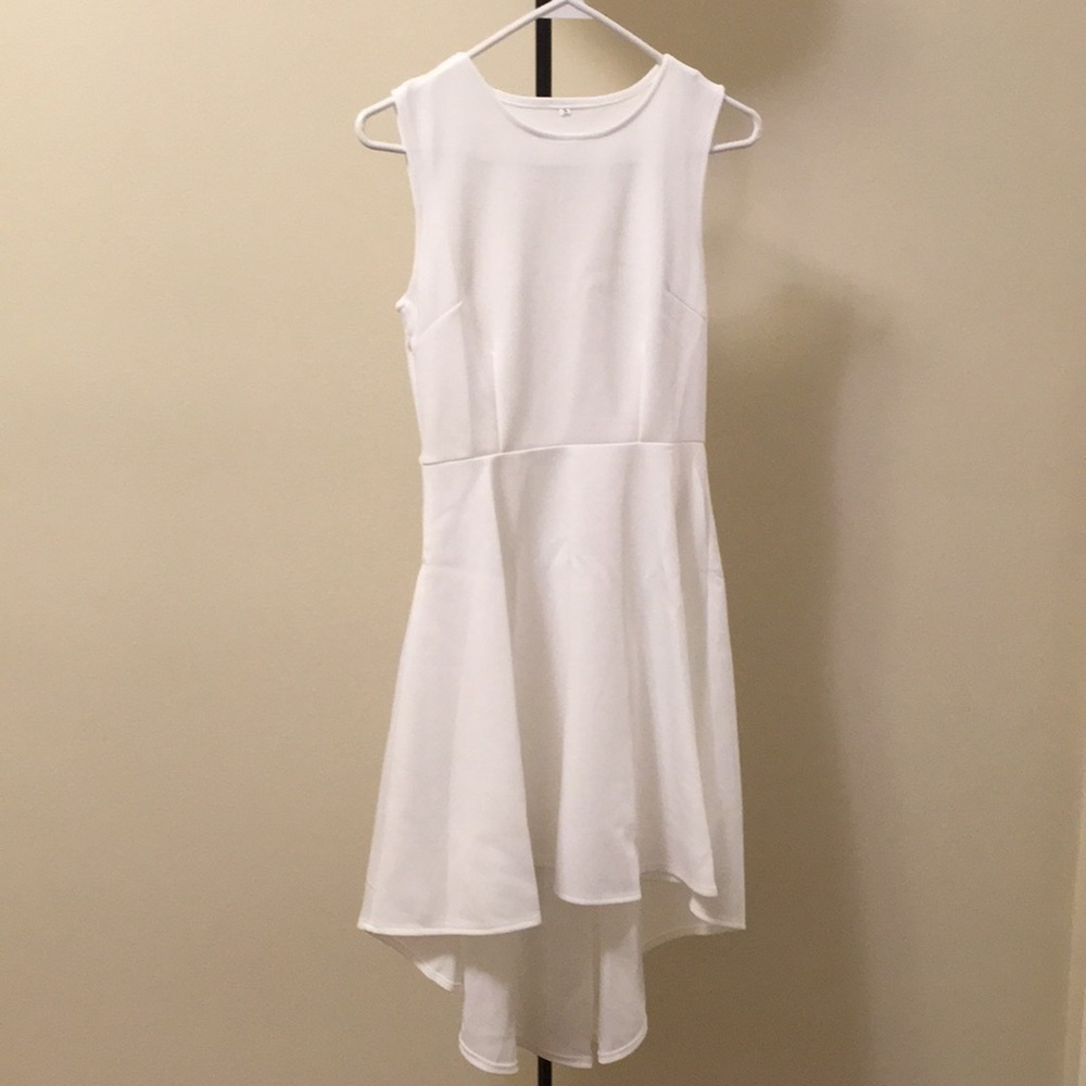 Beautifully Simple White High Low Dress